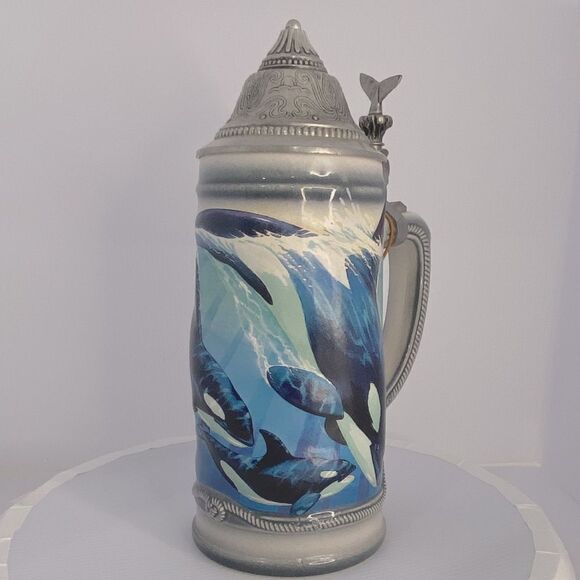 Sea World Killer Whale Stein Limited Edition Collector Series Vintage  1991 - Picture 11 of 16